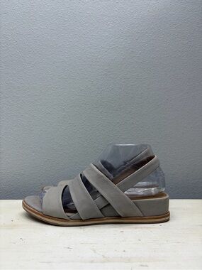 Coclico Grey Leather Cherie Strap Sandals Size 39